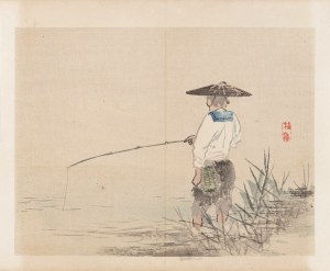 Kōno Bairei (1844-1895), Rybak, wyd. Yamada Shinzaburo, Kioto/Japonia, 1913 r.