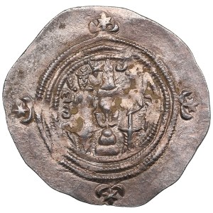 Sasánovské kráľovstvo (Bišapur) AR drachma RY 12 (AD 601-02) - Chusro II (AD 590-628)