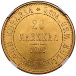 Finland / Russia (Helsingfors mint) 20 Markkaa 1879 S - Alexander II (1855-1881) - NGC MS 64