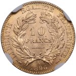 France, Third Republic (Paris) 10 Francs 1896 - NGC MS 64+