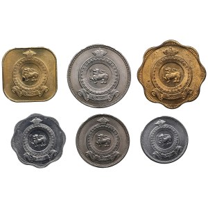 Gruppe von Münzen: Ceylon 1965-1971 (6)