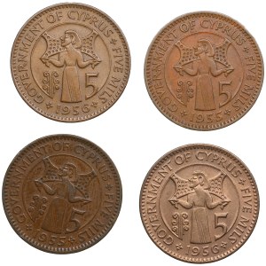 Gruppe von Münzen: Zypern (4)