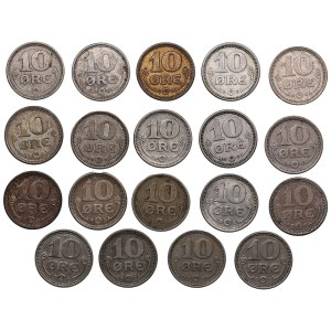 Group of coins: Denmark 10 Öre (19)