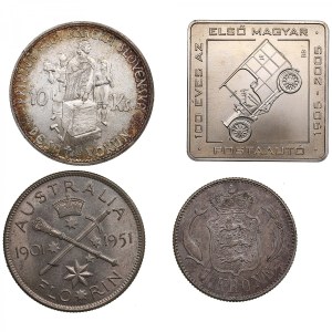 Group of coins: Hungary, Slovakia, Denmark, Australia (4)