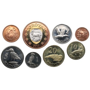 Group of coins: Faroe Islands set of 2011 (8)