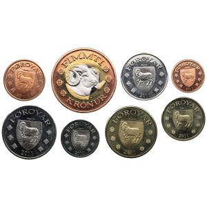 Group of coins: Faroe Islands set of 2011 (8)