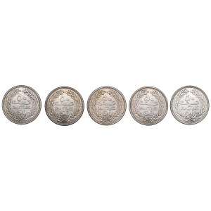 Group of coins: Lebanon (Utrecht mint) 50 Piastres 1952 (5)