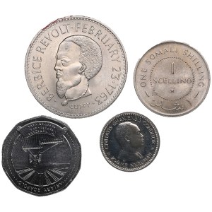Group of coins: Madagascar, Guyana, Ghana, Somalia (4)