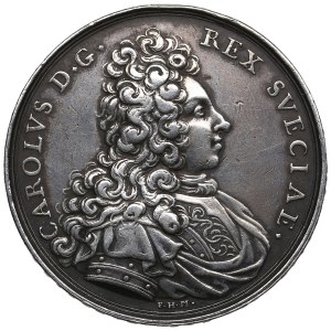 Sweden Silver Medal 1700 - Victory at Narva, 20 November 1700 - Karl XII (1697-1718)