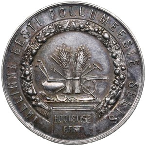 Estonia Silver Prize Medal ND (1920s) - Tallinn Society of Estonian Farmers - For Diligence