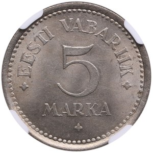 Estonia (Berlin) 5 Marka 1922 - NGC MS 64