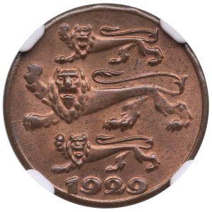 Estonia 1 Sent 1929 - NGC MS 65 RB