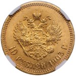 Russia (St. Petersburg mint) 10 Roubles 1903 AP - Nicholas II (1894-1917) - NGC MS 64