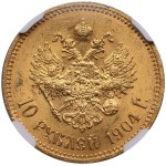 Russia (St. Petersburg mint) 10 Roubles 1904 AP - Nicholas II (1894-1917) - NGC MS 63