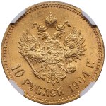 Russia (St. Petersburg mint) 10 Roubles 1904 AP - Nicholas II (1894-1917) - NGC MS 64