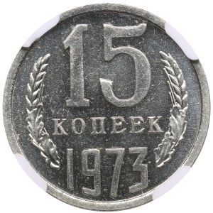 Russia (USSR) 15 Kopecks 1973 - NGC PL 64