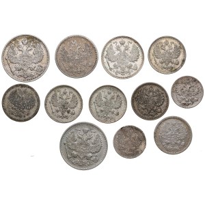 Group of coins: Russia 20, 15, 10 & 5 Kopecks (12)