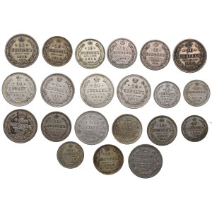 Group of coins: Russia 20, 15 & 10 Kopecks (21)