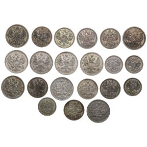 Group of coins: Russia 20, 15 & 10 Kopecks (21)
