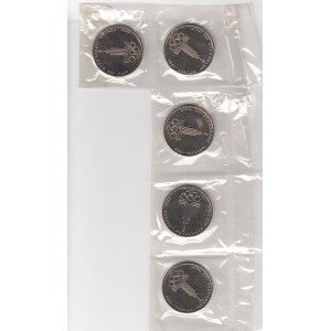 Group of Russia (USSR) 1 Rouble 1977 - XXII Summer Olympic Games, Moscow 1980 - Emblem (5)