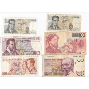 Group of banknotes: Belgium (6)
