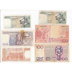 Group of banknotes: Belgium (6)
