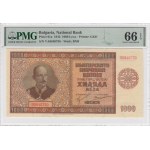Bulgaria 1000 Leva 1942- PMG EPQ 66 Gem Uncirculated