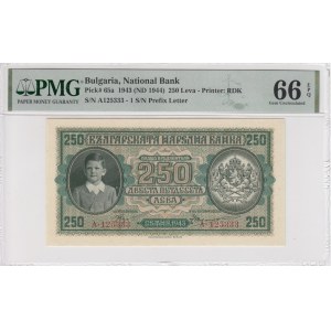 Bulgaria (National Bank) 250 Leva 1943 (ND 1944) - PMG 66 EPQ Gem Uncirculated