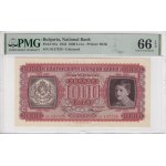 Bulgaria 1000 Leva 1943 - PMG EPQ 66 Gem Uncirculated