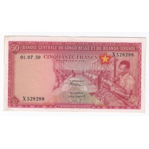 Belgian Congo 50 Francs 1959