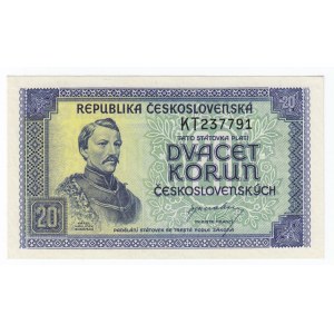 Czechoslovakia 20 Korun 1945