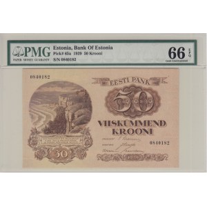 Estónsko 50 korún 1929 - PMG EPQ 66 Gem Uncirculated