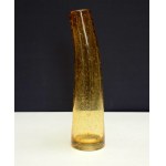 Glass antico vase in honey color - Vintage