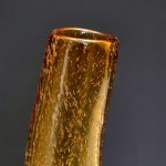 Glass antico vase in honey color - Vintage