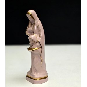 Figurka Marie z růžového porcelánu - 90. léta 20. století