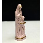 Figurka Marie z růžového porcelánu - 90. léta 20. století