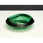 Vintage style glass green ashtray - Czechoslovakia 1970s