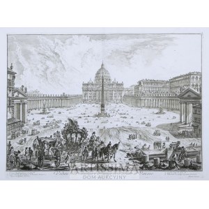 Giovanni Battista Piranesi (1720–1778), Veduta della Basilica e Piazza di S. Pietro in Vaticano, 1748
