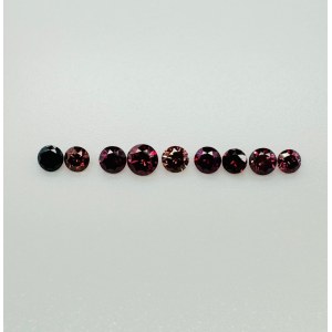 9 NATURAL POLISHED DIAMONDS 0.81 FANCY MIX PINK* -SI - CERTIFIED MAROZ DIAMONDS - C40106-5C