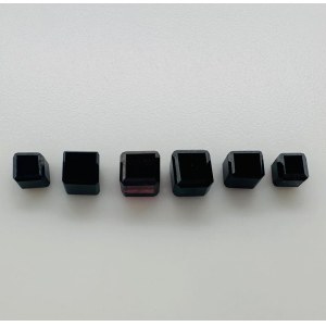 6 NATURAL POLISHED DIAMONDS 3.18 FANCY BLACK - CERTIFIED MAROZ DIAMONDS - C31211-3
