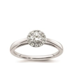 GOLD RING WITH LAB GROWN DIAMONDS - 412 LG