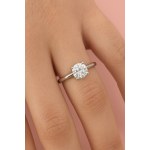 NATURAL DIAMOND SOLITAIRE ENGAGEMENT RING IN WHITE GOLD