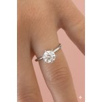 NATURAL DIAMOND SOLITAIRE ENGAGEMENT RING IN WHITE GOLD