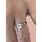 NATURAL DIAMOND SOLITAIRE ENGAGEMENT RING IN WHITE GOLD