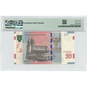 20 PLN 2015, 1050th anniversary of the Baptism of Poland, PMG 67 EPQ