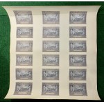 Sheet of 18 20 zloty banknotes 1940, German occupation, Issuing Bank in Poland
