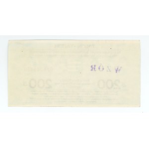 Orbis, diesel fuel voucher 200 zloty, series DP 0000479, MODEL