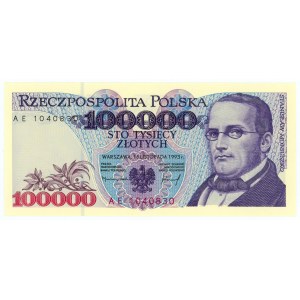 100.000 złotych 1993, seria AE