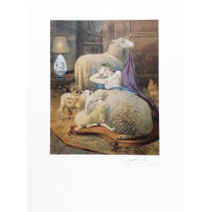 Salvador Dalí (1904 - 1989), Reclining Girl in Sheep