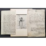 [Art] ŚWIERZYŃSKI Saturnin [1820 -1885] - set of 2 documents and drawing. Cracow [1849/1883].